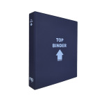 Cartella a 4 anelli TOP BINDER blu senza custodia vuota Master Phil 1