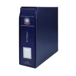 Cartella a 4 anelli XL intestata Italia con custodia vuota Blu Master Phil 2