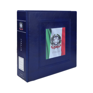 Cartella a 4 anelli XL intestata Italia senza custodia vuota Blu Master Phil 1