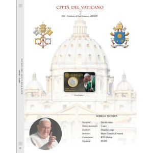 Foglio Coin Card n. 3 Vaticano 2024 1 Euro Abafil