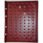 Inserti rossi imbottiti per cartella ad anelli per PINS a spille 3 pz. Master Phil 3