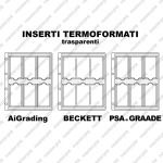Inserti termoformati per CARTE GRADATE a 6 scomparti rettangolari Master Phil 1