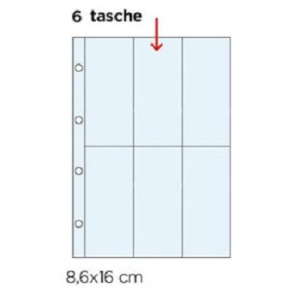 Inserti trasparenti TOP SAFE a 6 tasche alte 10 pz. Master Phil 1