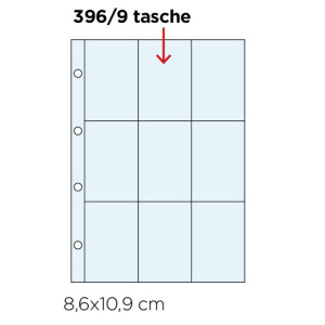 Inserti trasparenti TOP SAFE a 9 tasche 10 pz. Master Phil 1