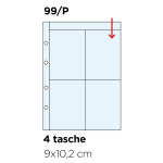 Inserti trasparenti UNI K211 a 4 tasche basse apertura dall alto Master Phil 1