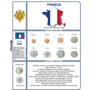 Inserto per serie Euro Francia nuovo conio 2022 Master Phil