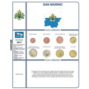 Inserto per serie Euro San Marino nuovo conio 2017 Master Phil