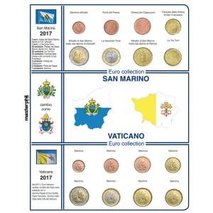 Inserto per serie Euro Vaticano e San Marino 2017 Master Phil
