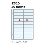 Inserto trasparente ZUCCHEROMANIA a 20 tasche da 105x25 mm Master Phil 1