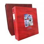 Cartella a 4 anelli CARTOLINE FILATELICHE con custodia vuota Rossa Master Phil 1
