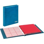 Cartella a 4 anelli KARAT senza custodia e 10 fogli assortiti Blu Lindner 1