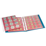 Cartella a 4 anelli KARAT senza custodia e 10 fogli assortiti Blu Lindner 3