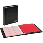 Cartella a 4 anelli KARAT senza custodia e 10 fogli assortiti Nera Lindner 1