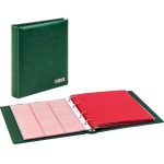Cartella a 4 anelli KARAT senza custodia e 10 fogli assortiti Verde Lindner 1
