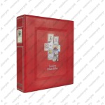 Cartella a 4 anelli TESSERE FILATELICHE senza custodia vuota Rossa Master Phil 1