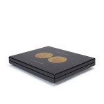 Cofanetto VOLTERRA in legno con 1 ripiano a 30 caselle rotonde per once oro American Eagle in capsula Nero Leuchtturm 1