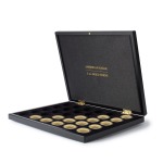 Cofanetto VOLTERRA in legno con 1 ripiano a 30 caselle rotonde per once oro American Eagle in capsula Nero Leuchtturm 2