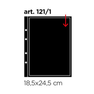 Inserti neri UNI K211 a 1 tasca apertura dall alto 10 pz. Master Phil 1