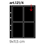 Inserti neri UNI K211 a 4 tasche apertura dall alto 10 pz. Master Phil 1