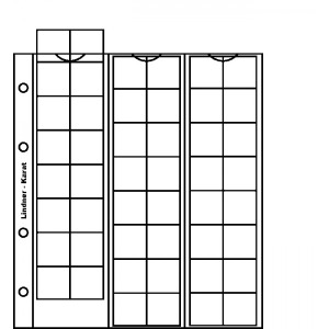 Inserti trasparenti KARAT a cursori con 48 tasche da 22 mm 5 pz. Lindner 1