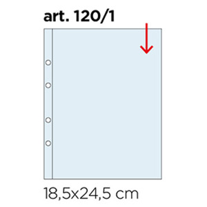Inserti trasparenti UNI K211 a 1 tasca apertura dall alto 10 pz. Master Phil 1