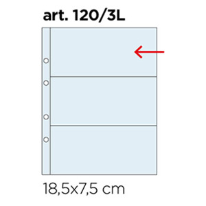 Inserti trasparenti UNI K211 a 3 tasche apertura laterale 10 pz. Master Phil 1