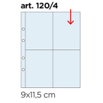 Inserti trasparenti UNI K211 a 4 tasche apertura dall alto 10 pz. Master Phil 1