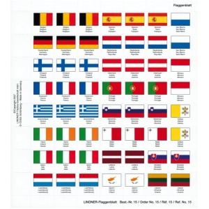 Set bandierine KARAT dei primi Stati dell Euro Lindner 1
