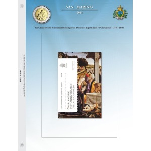 Foglio ALBUM 2 Euro SAN MARINO in folder 2024 Ghirlandaio Abafil