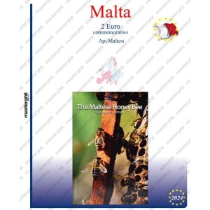 Inserto 2 Euro commemorativo Malta Api maltesi 2024 Master Phil