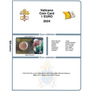 Inserto COIN CARD n. 3 VATICANO 2024 1 Euro Master Phil
