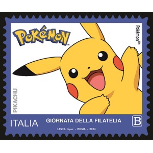 2024 Giornata della filatelia Pikachu 1 v. Italia