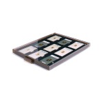 Box MB fume con vassoio in floccato nero a 9 caselle da 54 x 86 mm Leuchtturm 2