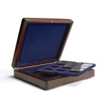 Cofanetto Mazzola con interno blu ed 1 vassoio blu per 12 capsule Quadrum Leuchtturm 2