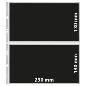 Fogli trasparenti MULTI BIG a 2 tasche per banconote con separatore di tasca 10 pz. Lindner 1