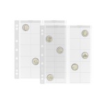Fogli trasparenti NUMIS 34 a 20 tasche da 34 mm 5 pz. Leuchtturm 2