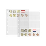 Fogli trasparenti NUMIS EURO per 3 serie Euro 5 pz. Leuchtturm 2