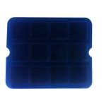 Vassoio Mazzola in floccato blu a 12 caselle quadrate da 50 mm 1 pz. Leuchtturm 1