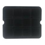 Vassoio Mazzola in floccato nero a 12 caselle quadrate da 50 mm 1 pz. Leuchtturm 1