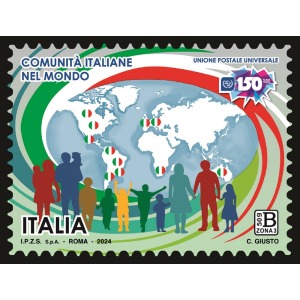 ITALIA - 2024 - Comunità Italiane nel mondo e 150° dell'UPU - Unione Postale Universale - 1 v.