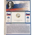 Foglio ALBUM 3 Euro SLOVENIA 2017 Abafil