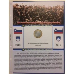 Foglio ALBUM 3 Euro SLOVENIA 2018 Abafil