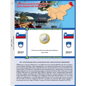 Foglio ALBUM 3 Euro SLOVENIA 2019 Abafil