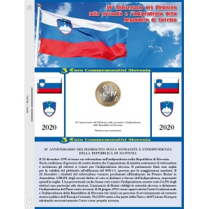 Foglio ALBUM 3 Euro SLOVENIA 2020 Abafil