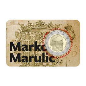 2024 2 Euro 500° della morte di Marko Marulic FDC in coin card Croazia 1