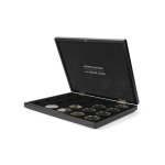 Cofanetto VOLTERRA in legno con 1 ripiano a 20 caselle rotonde per once Ag. Australian Emu in capsula Nero Leuchtturm 3