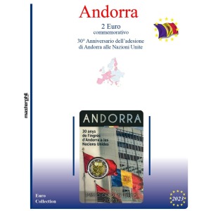 Inserto 2 Euro commemorativo Adesione all ONU in blister 2023 Master Phil
