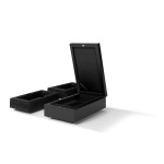 Astuccio VOLTERRA in legno a 1 casella rettangolare per un lingotto d'argento da 1.000 g. Nero Leuchtturm 2