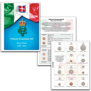 Inserti per monete VITTORIO EMANUELE III Raccolta per annate Master Phil