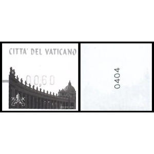 2008 Automatici Basilica e colonnato di San Pietro con numero al retro 1 v. Vaticano